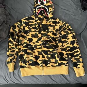 Bape Yellow and Green Camo Sweatshirt